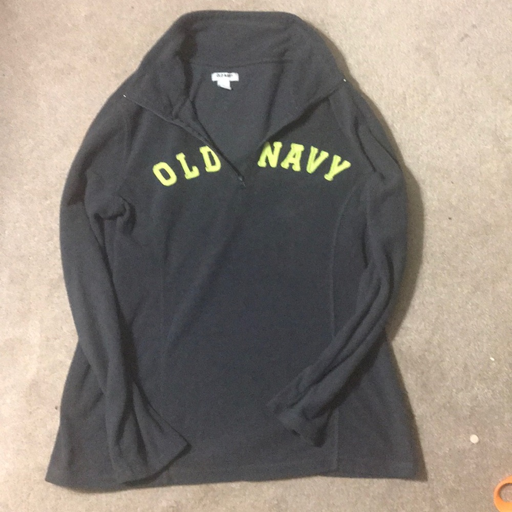 Grey old navy pull over fleece size large
